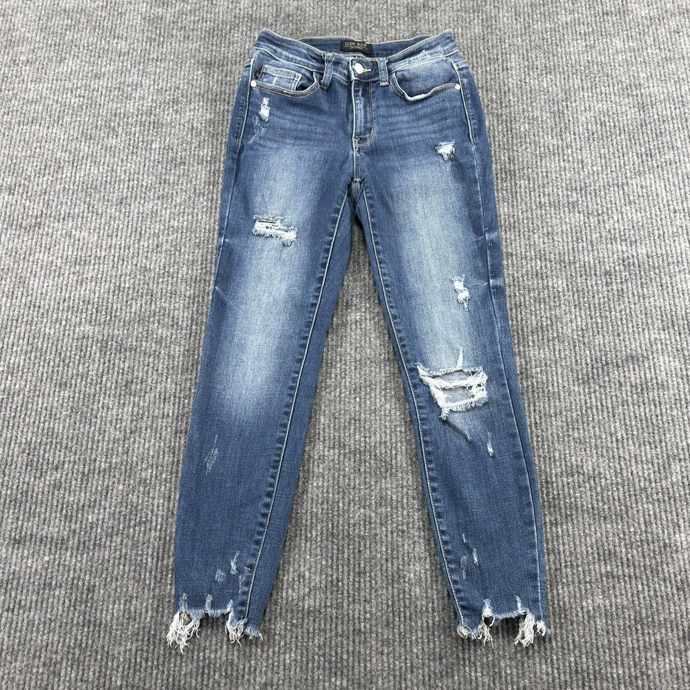 Judy Blue Skinny Jeans Womens 5/27 Blue Medium Wash Mid Rise Stretch Denim